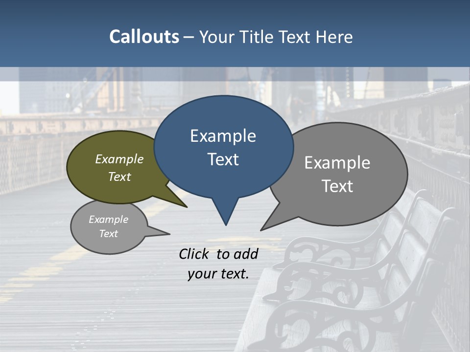 Summer Seat On Brooklyn Bridge, Background Out Of Focus PowerPoint Template