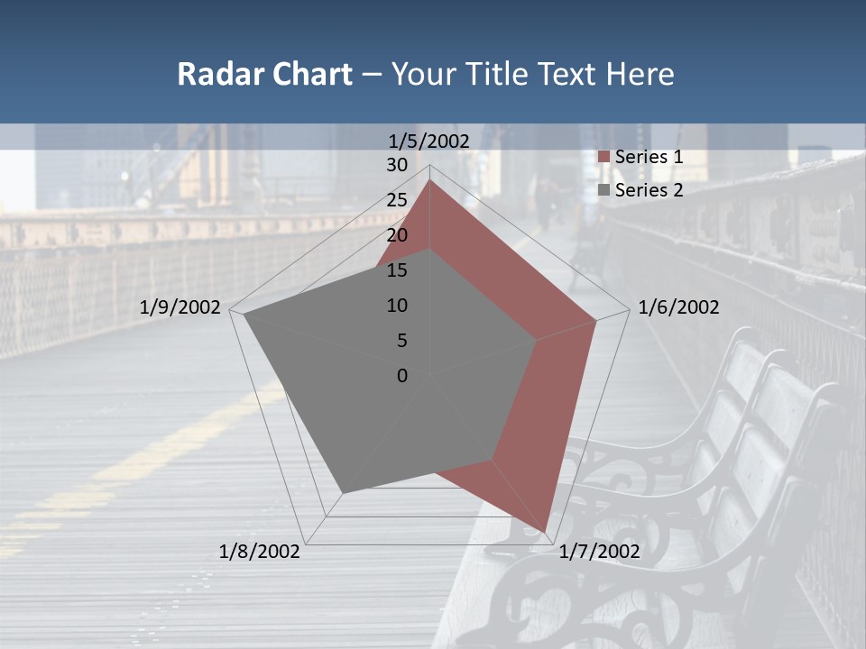 Summer Seat On Brooklyn Bridge, Background Out Of Focus PowerPoint Template