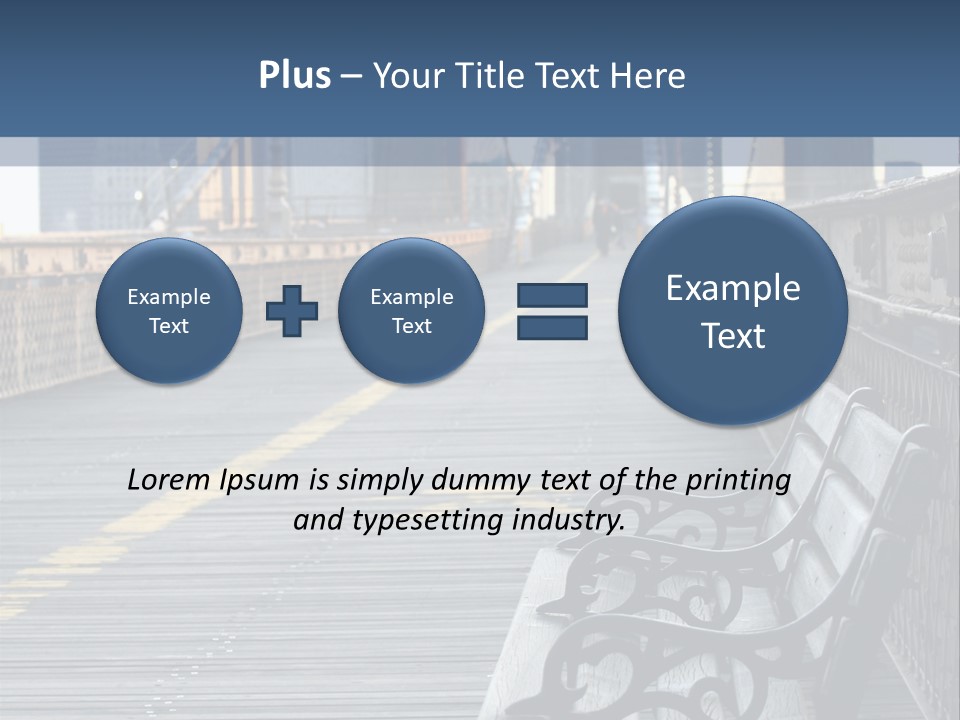 Summer Seat On Brooklyn Bridge, Background Out Of Focus PowerPoint Template