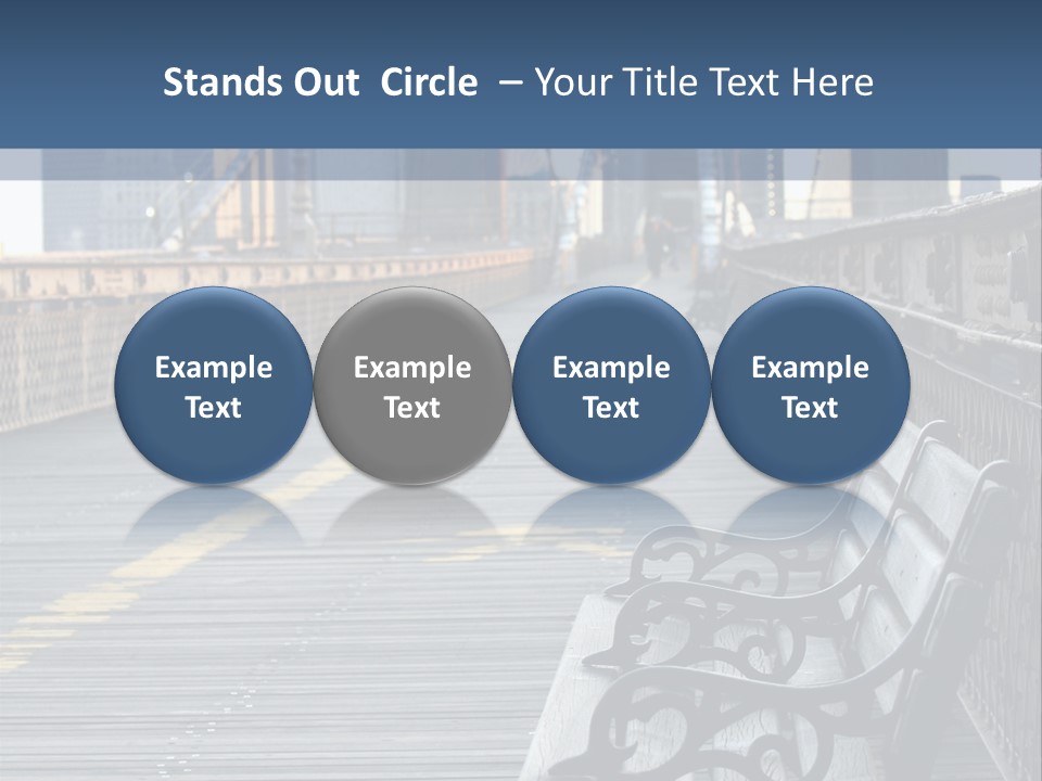 Summer Seat On Brooklyn Bridge, Background Out Of Focus PowerPoint Template