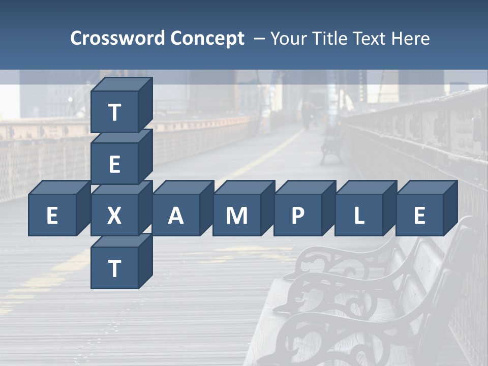 Summer Seat On Brooklyn Bridge, Background Out Of Focus PowerPoint Template