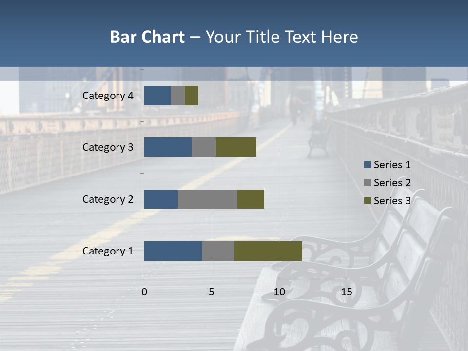Summer Seat On Brooklyn Bridge, Background Out Of Focus PowerPoint Template