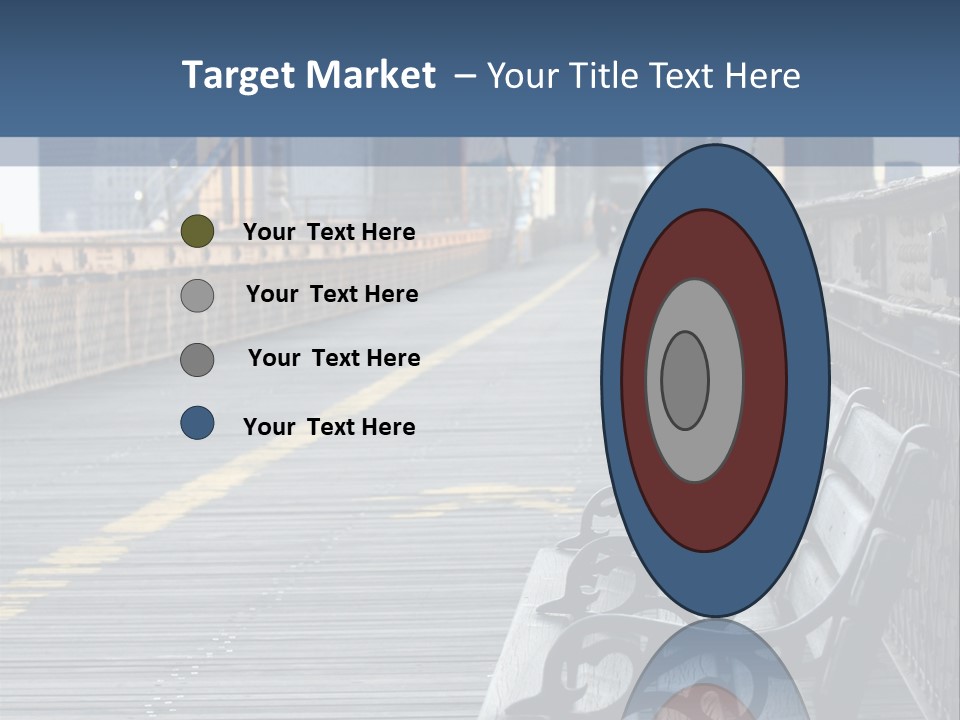 Summer Seat On Brooklyn Bridge, Background Out Of Focus PowerPoint Template