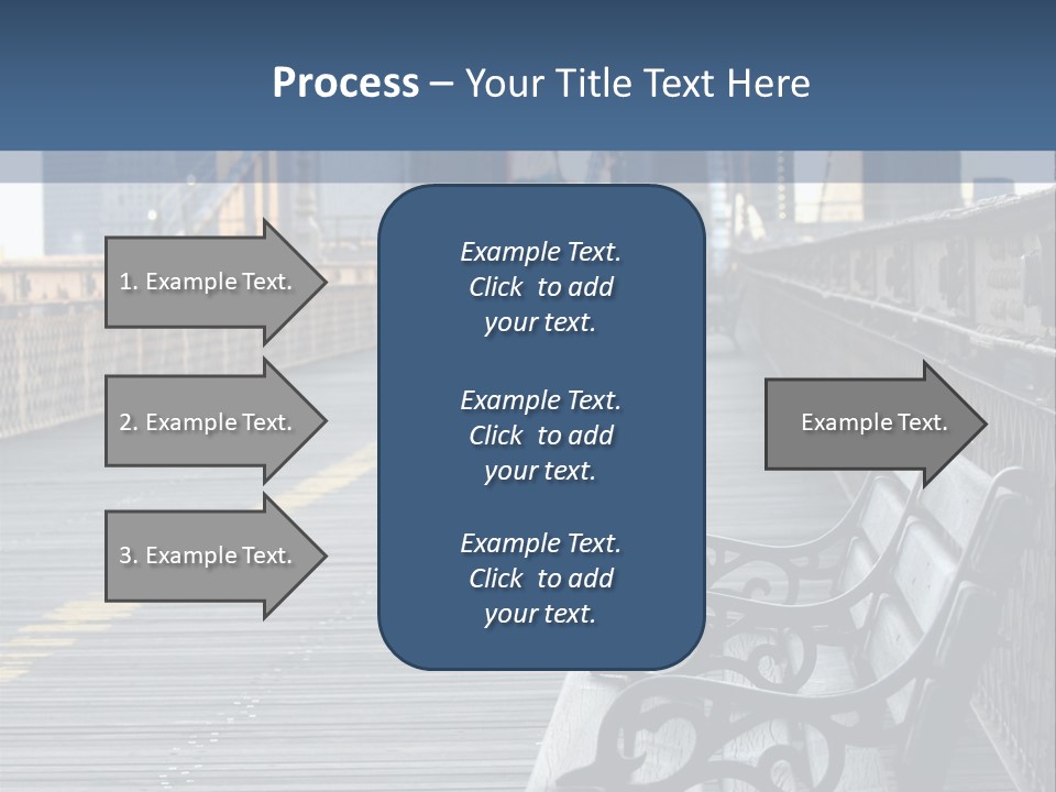 Summer Seat On Brooklyn Bridge, Background Out Of Focus PowerPoint Template