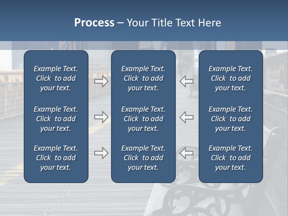 Summer Seat On Brooklyn Bridge, Background Out Of Focus PowerPoint Template
