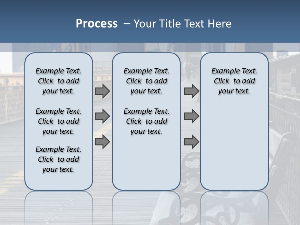 Summer Seat On Brooklyn Bridge, Background Out Of Focus PowerPoint Template