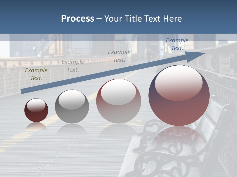 Summer Seat On Brooklyn Bridge, Background Out Of Focus PowerPoint Template