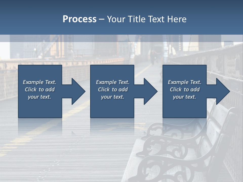 Summer Seat On Brooklyn Bridge, Background Out Of Focus PowerPoint Template