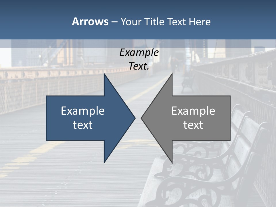 Summer Seat On Brooklyn Bridge, Background Out Of Focus PowerPoint Template