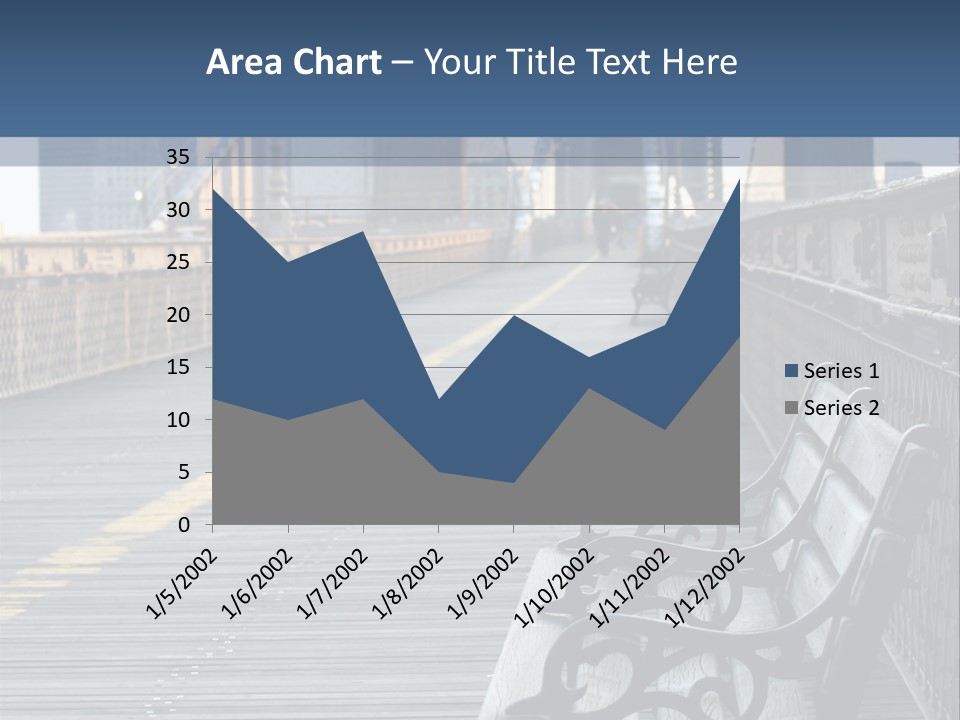 Summer Seat On Brooklyn Bridge, Background Out Of Focus PowerPoint Template