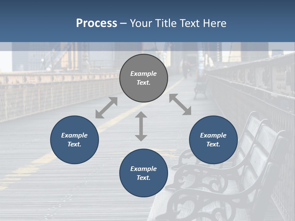 Summer Seat On Brooklyn Bridge, Background Out Of Focus PowerPoint Template