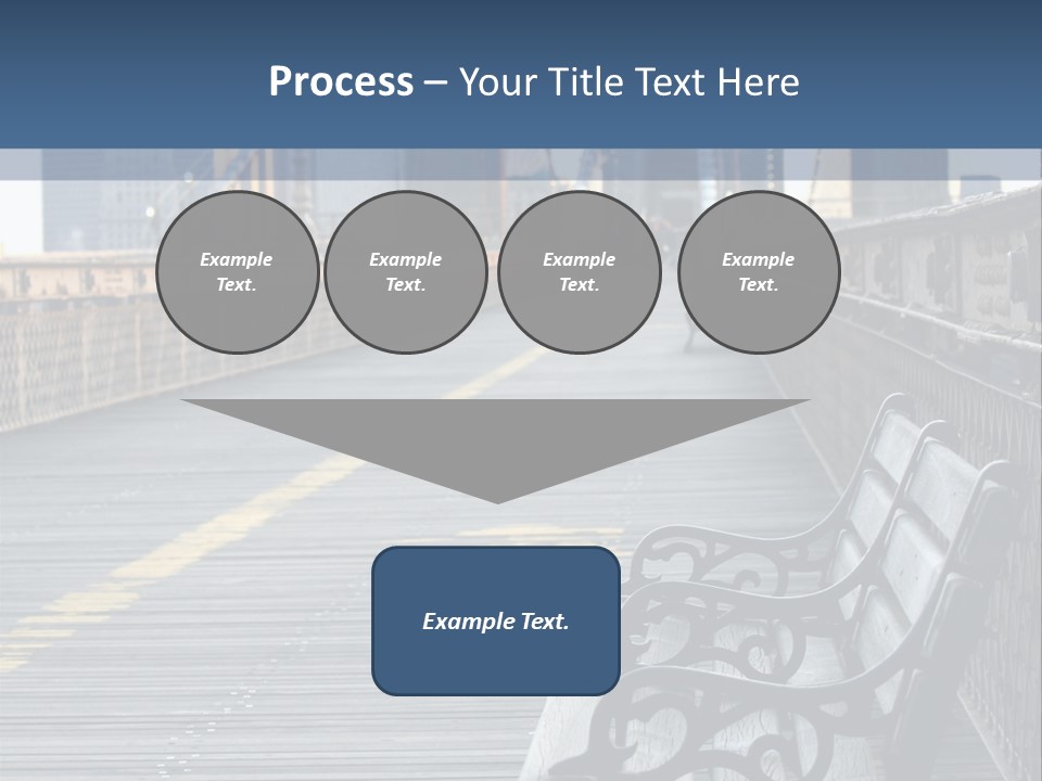 Summer Seat On Brooklyn Bridge, Background Out Of Focus PowerPoint Template