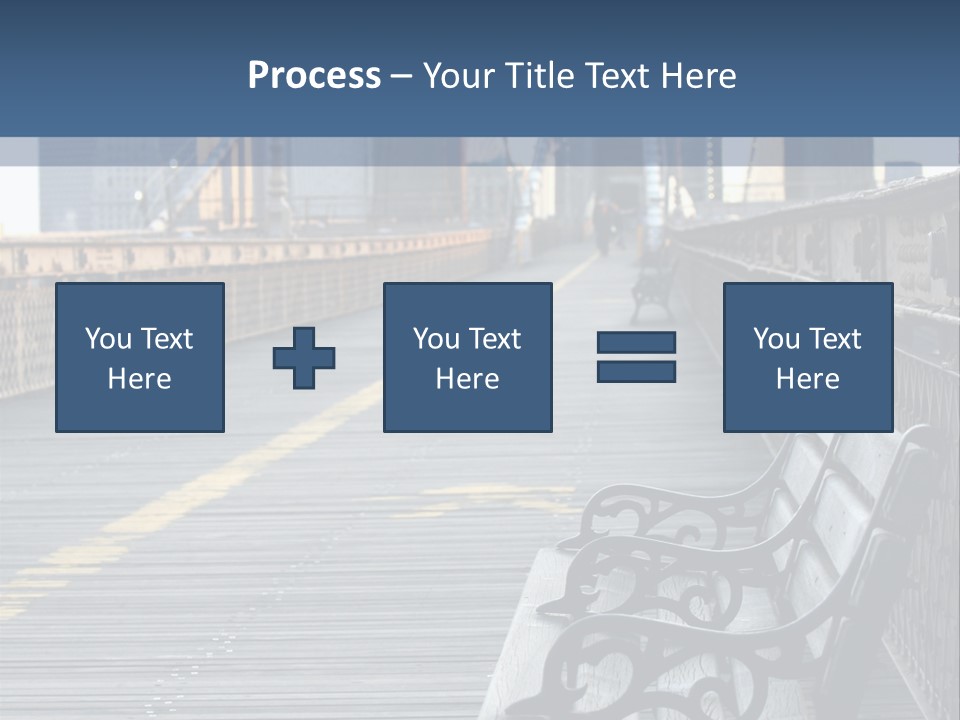 Summer Seat On Brooklyn Bridge, Background Out Of Focus PowerPoint Template