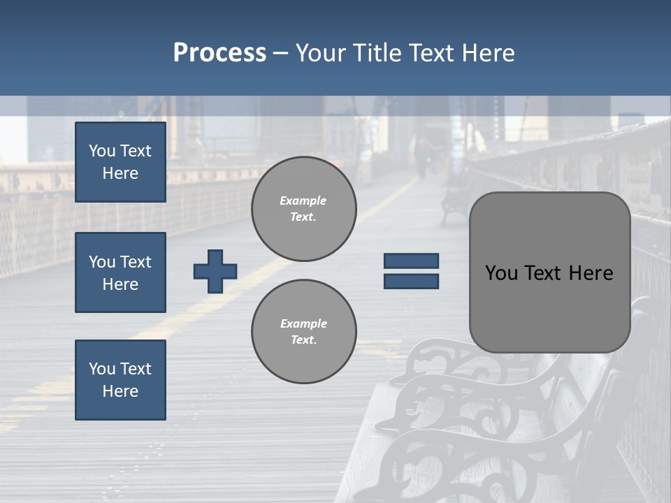 Summer Seat On Brooklyn Bridge, Background Out Of Focus PowerPoint Template