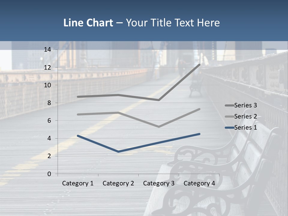 Summer Seat On Brooklyn Bridge, Background Out Of Focus PowerPoint Template