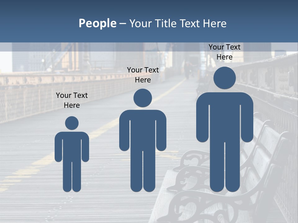 Summer Seat On Brooklyn Bridge, Background Out Of Focus PowerPoint Template