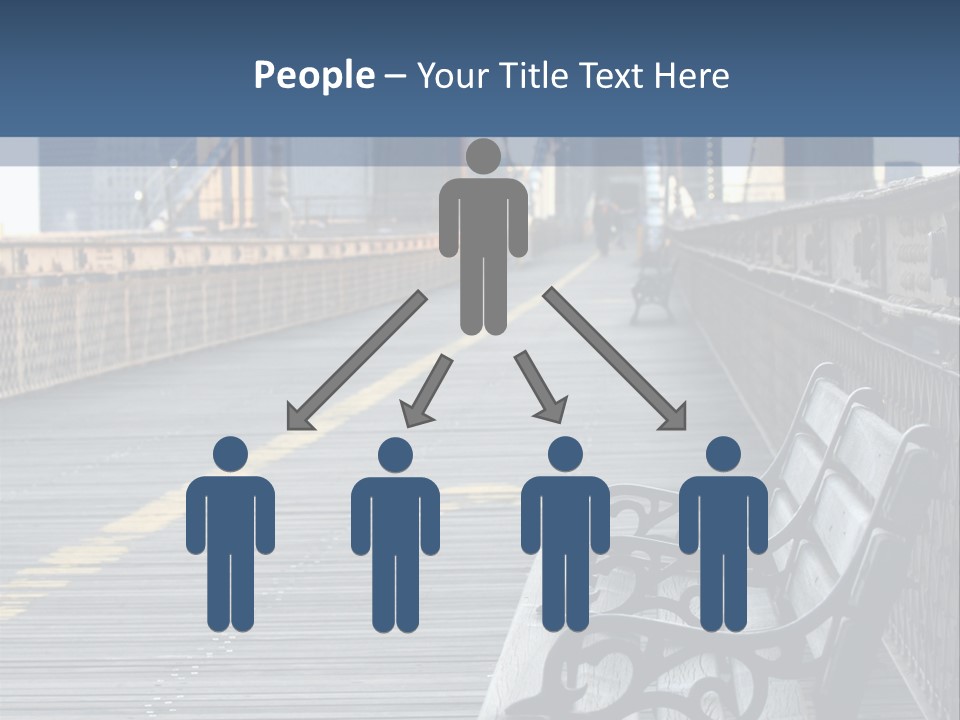 Summer Seat On Brooklyn Bridge, Background Out Of Focus PowerPoint Template