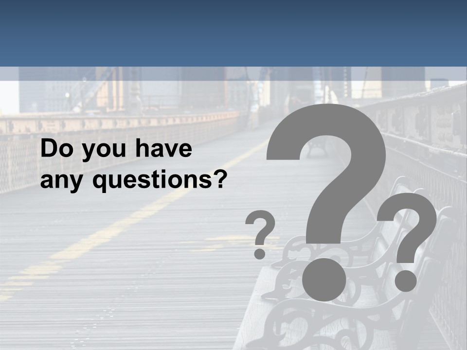 Summer Seat On Brooklyn Bridge, Background Out Of Focus PowerPoint Template