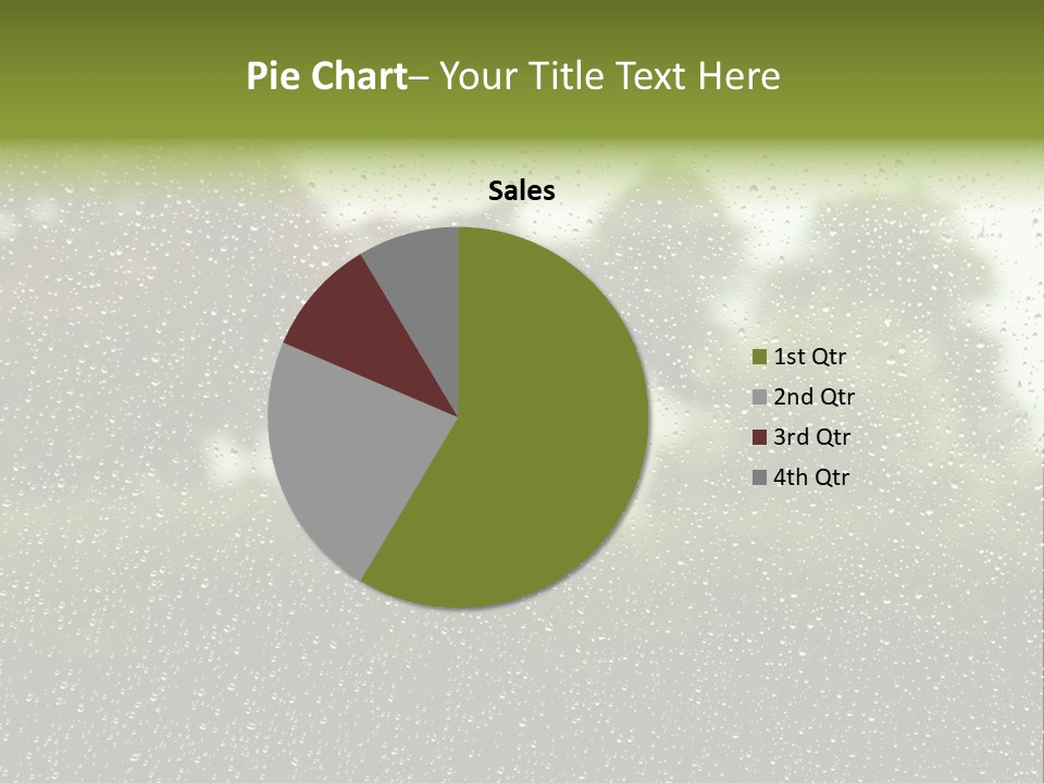 View Of Suburban House Through Window Covered With Raindrops In Spring. PowerPoint Template