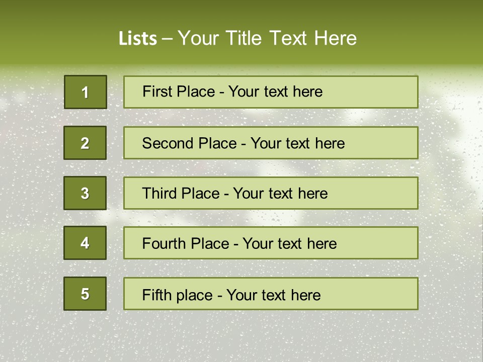View Of Suburban House Through Window Covered With Raindrops In Spring. PowerPoint Template