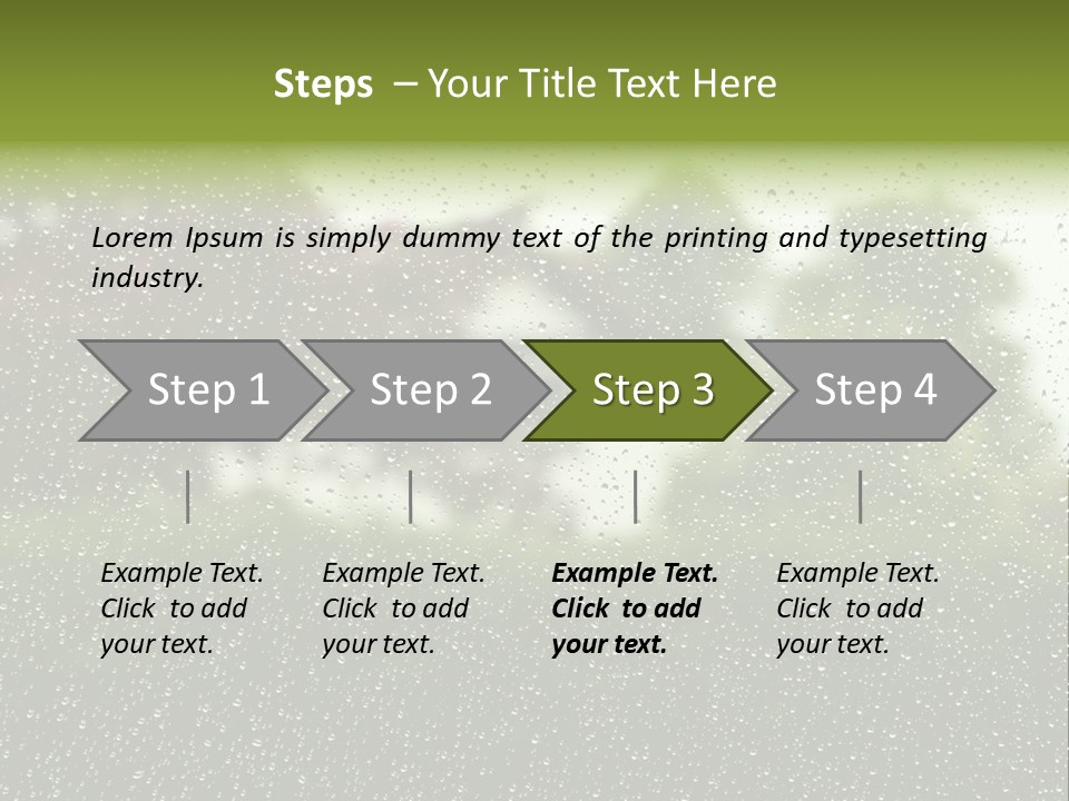 View Of Suburban House Through Window Covered With Raindrops In Spring. PowerPoint Template