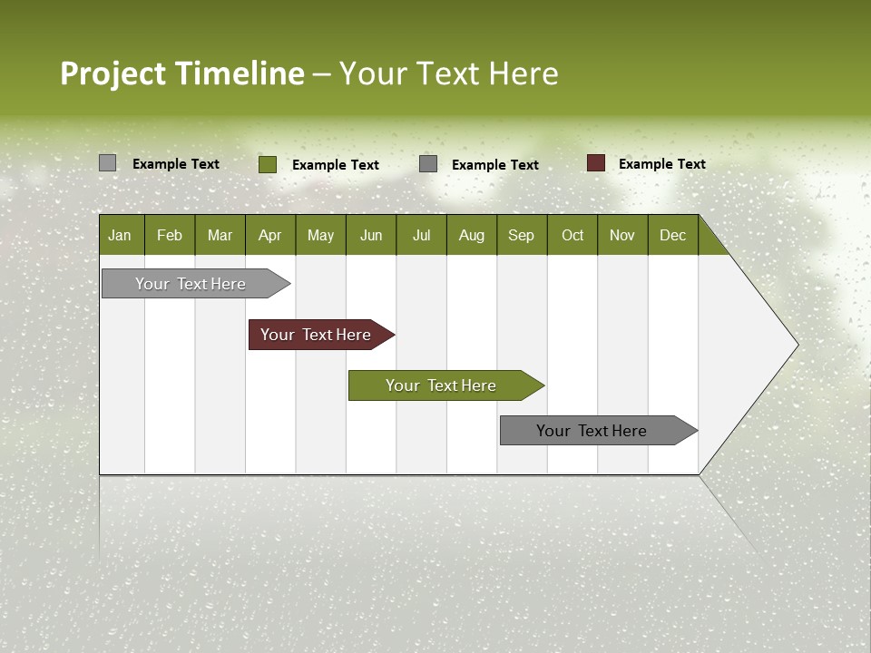View Of Suburban House Through Window Covered With Raindrops In Spring. PowerPoint Template
