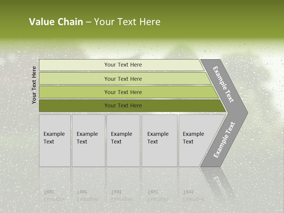 View Of Suburban House Through Window Covered With Raindrops In Spring. PowerPoint Template