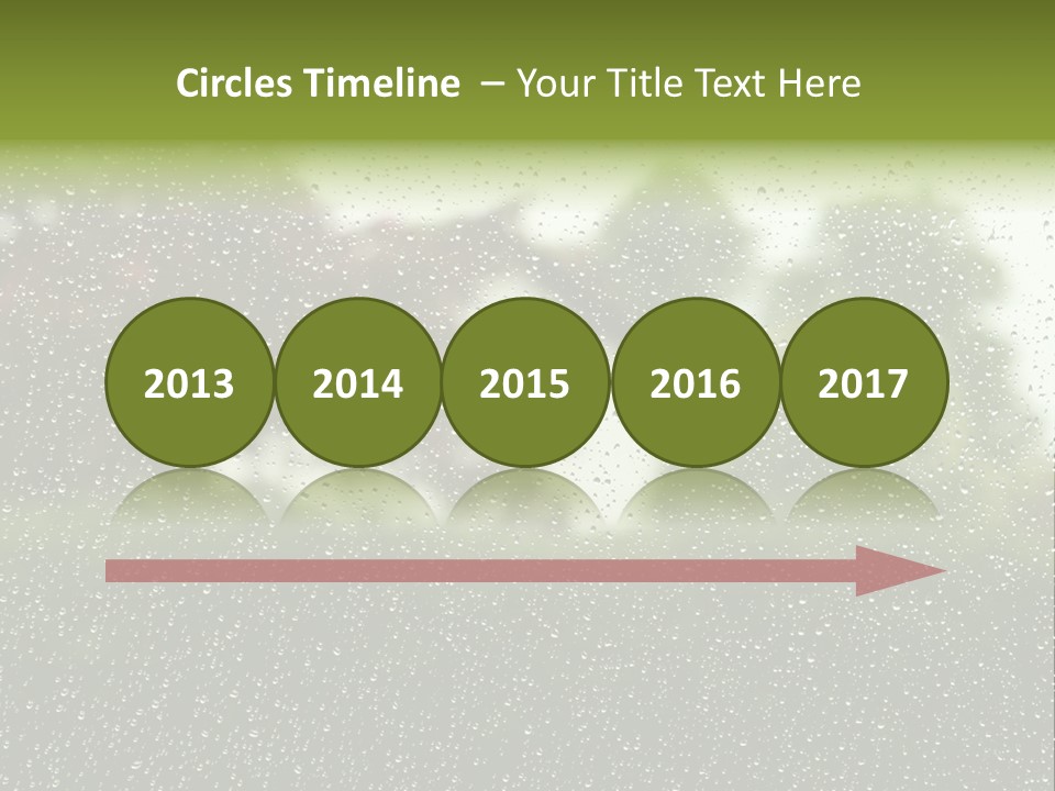 View Of Suburban House Through Window Covered With Raindrops In Spring. PowerPoint Template