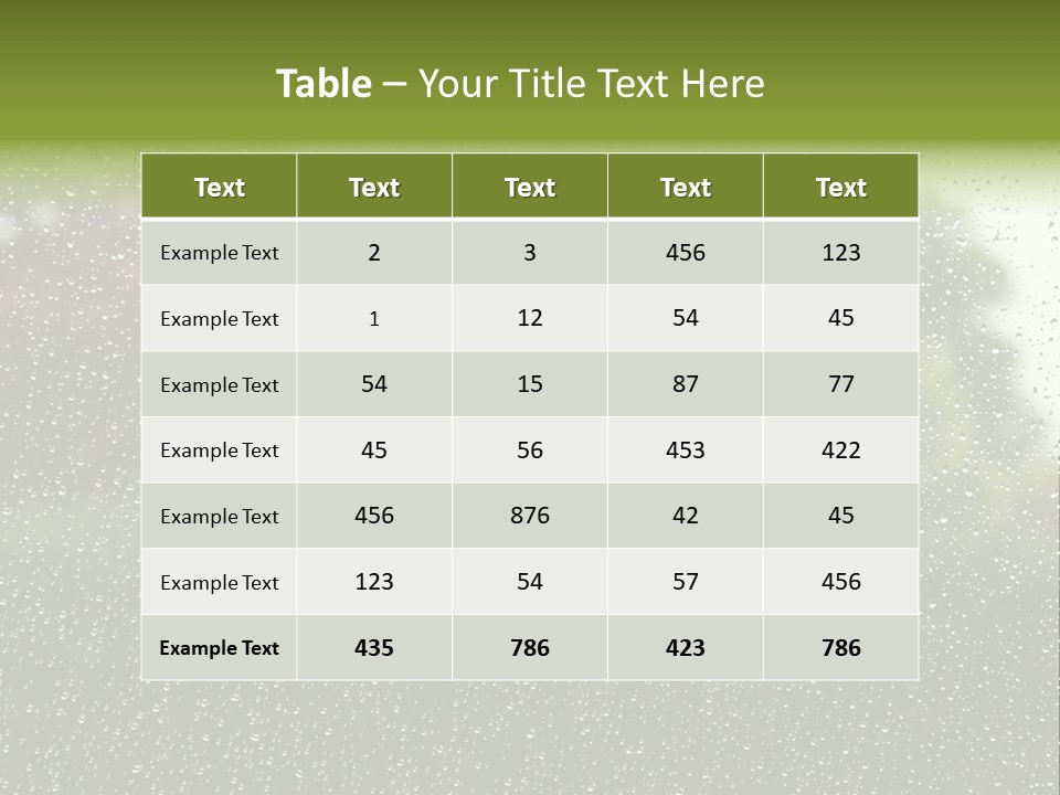 View Of Suburban House Through Window Covered With Raindrops In Spring. PowerPoint Template
