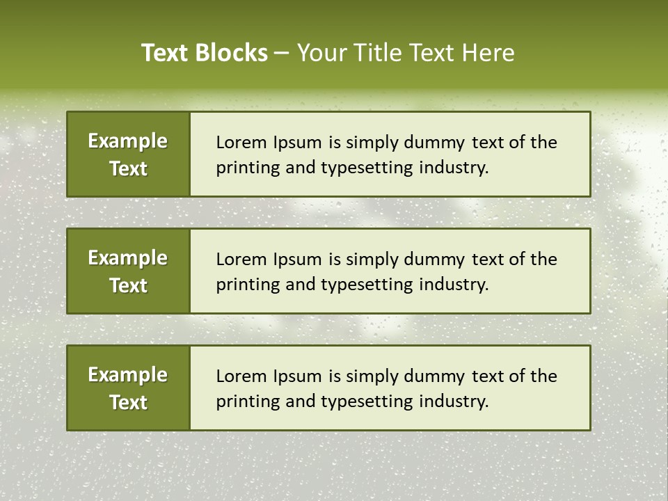 View Of Suburban House Through Window Covered With Raindrops In Spring. PowerPoint Template