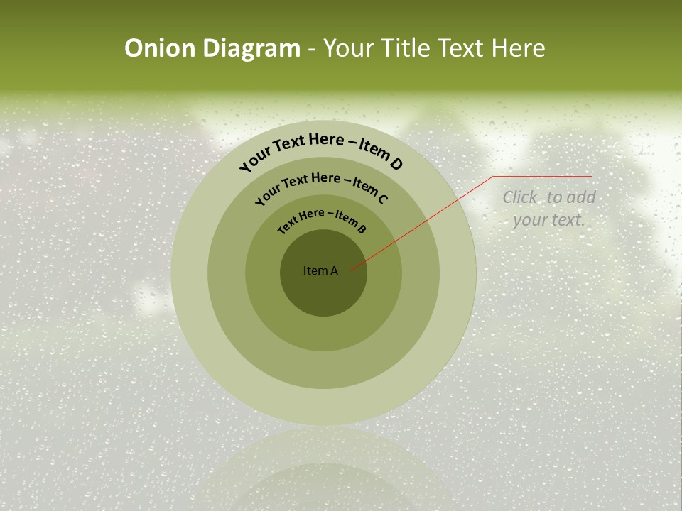 View Of Suburban House Through Window Covered With Raindrops In Spring. PowerPoint Template