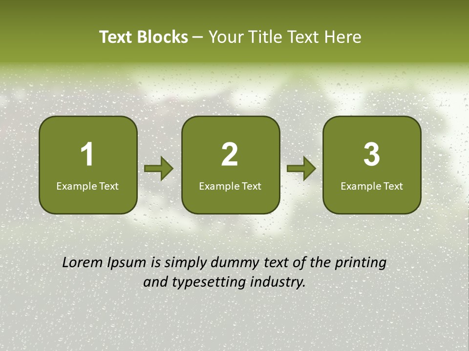 View Of Suburban House Through Window Covered With Raindrops In Spring. PowerPoint Template