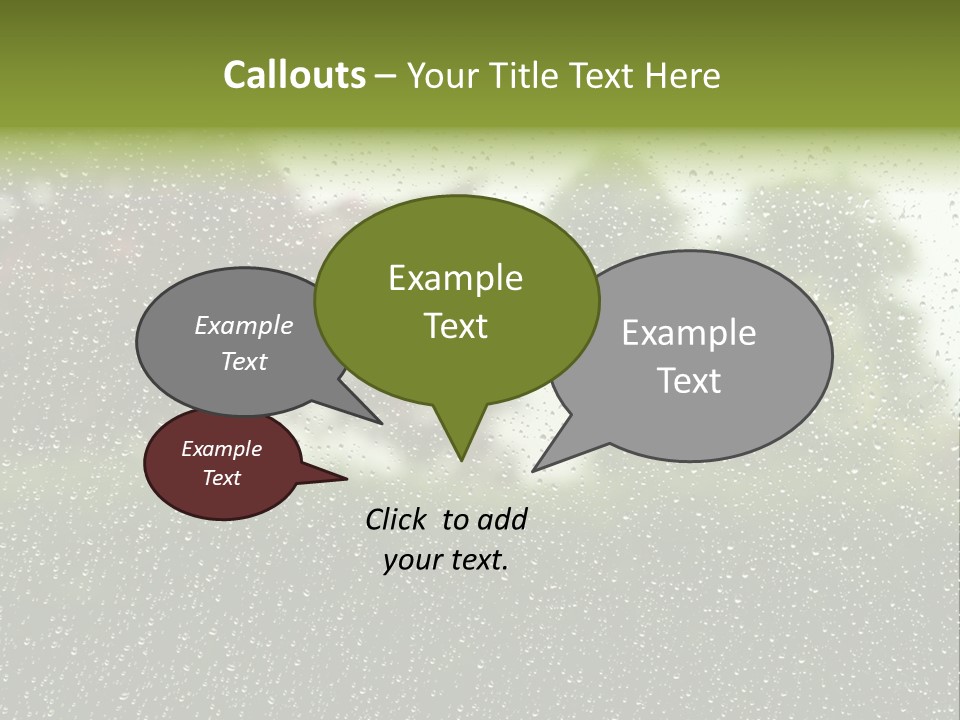 View Of Suburban House Through Window Covered With Raindrops In Spring. PowerPoint Template
