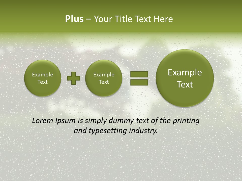 View Of Suburban House Through Window Covered With Raindrops In Spring. PowerPoint Template