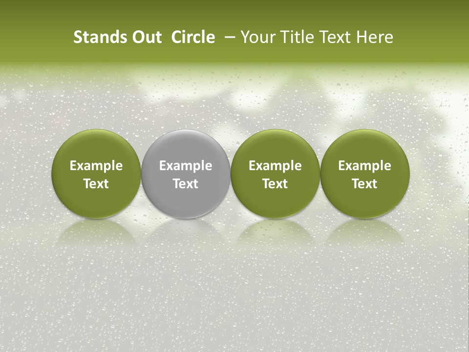 View Of Suburban House Through Window Covered With Raindrops In Spring. PowerPoint Template