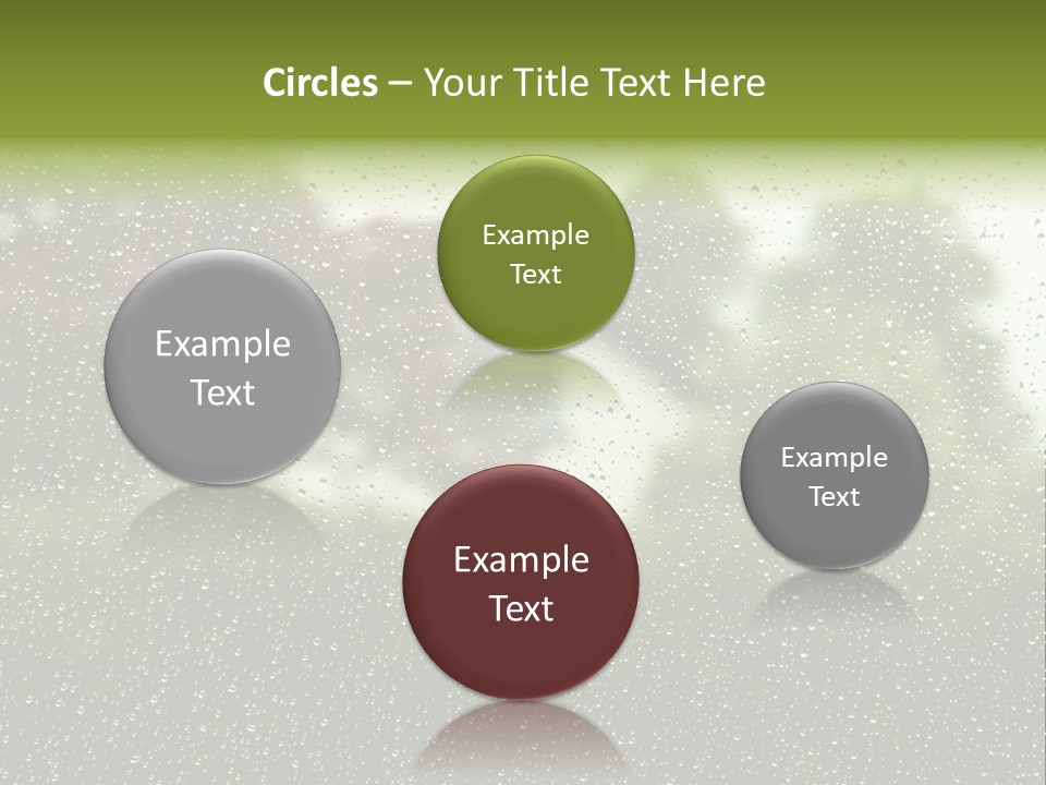 View Of Suburban House Through Window Covered With Raindrops In Spring. PowerPoint Template