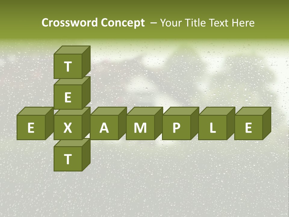 View Of Suburban House Through Window Covered With Raindrops In Spring. PowerPoint Template