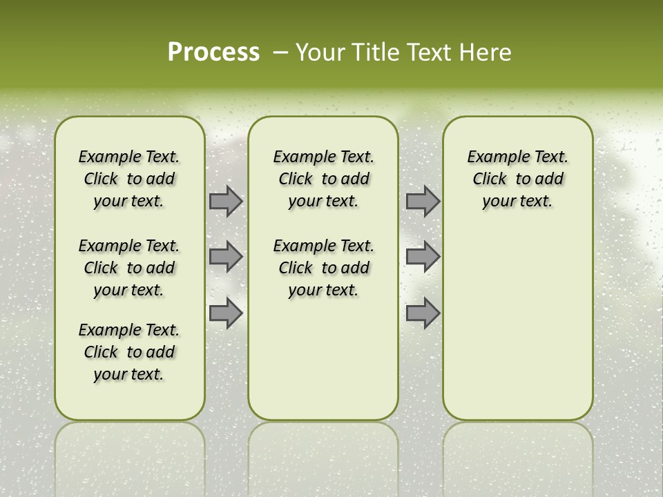 View Of Suburban House Through Window Covered With Raindrops In Spring. PowerPoint Template