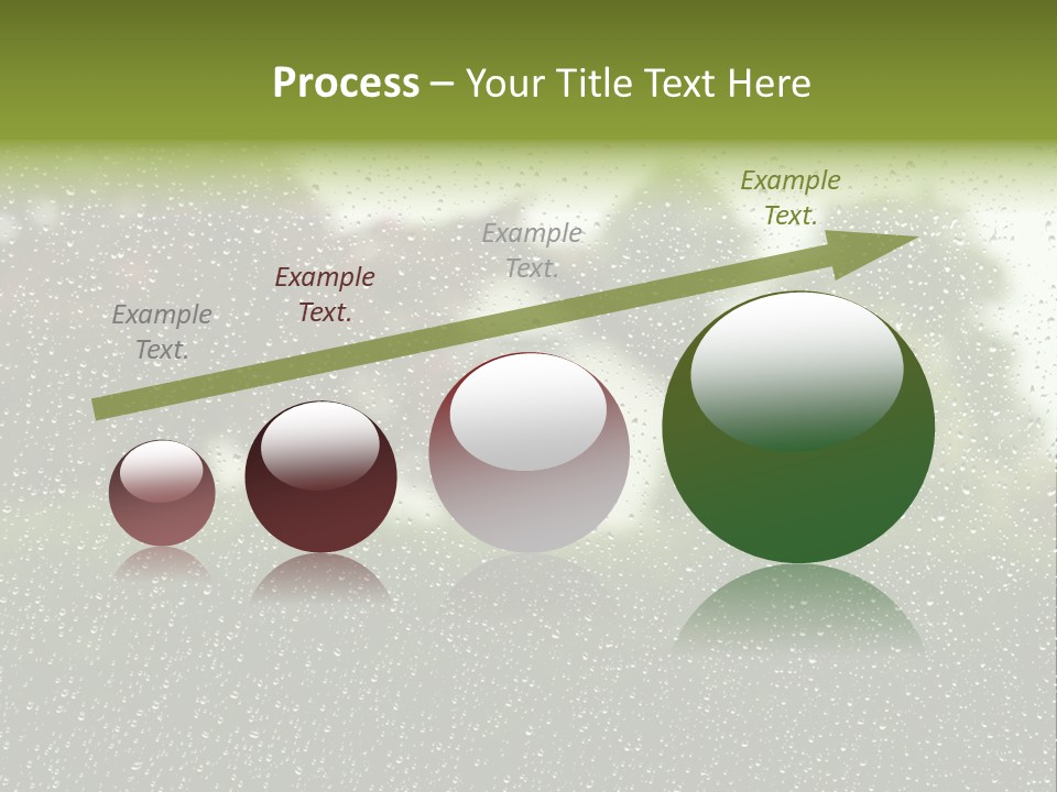 View Of Suburban House Through Window Covered With Raindrops In Spring. PowerPoint Template