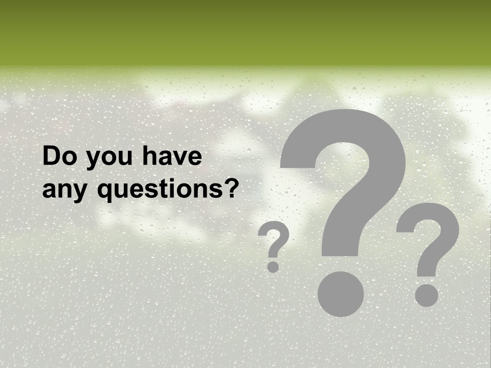 View Of Suburban House Through Window Covered With Raindrops In Spring. PowerPoint Template