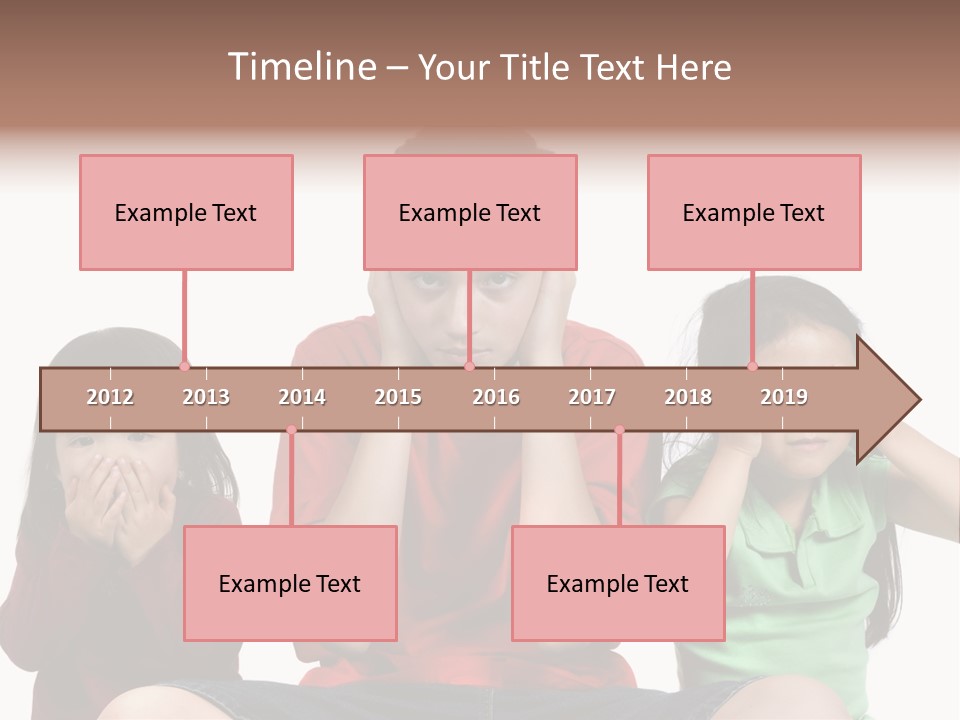 Three Children Do The Old Proverb See No Evil, Speak No Evil, See No Evil. PowerPoint Template