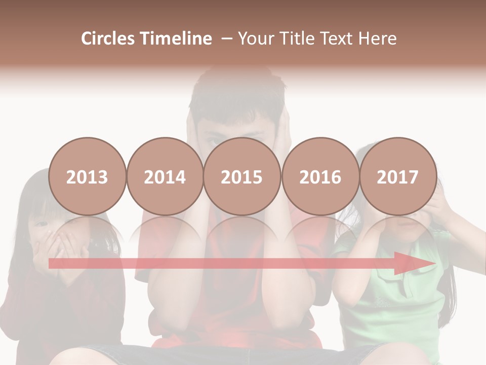 Three Children Do The Old Proverb See No Evil, Speak No Evil, See No Evil. PowerPoint Template