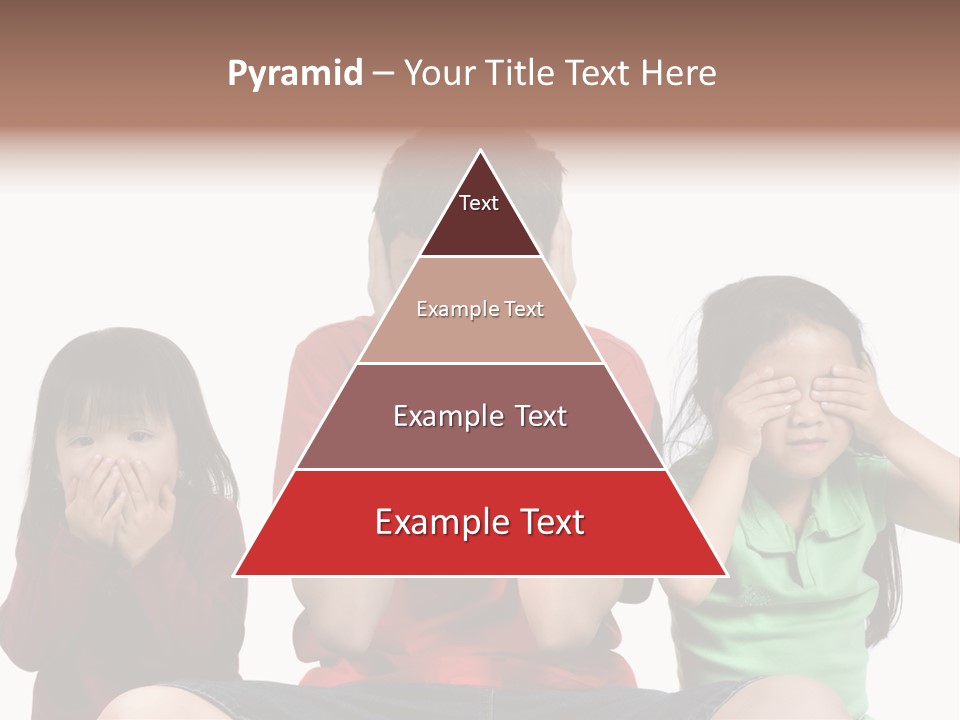 Three Children Do The Old Proverb See No Evil, Speak No Evil, See No Evil. PowerPoint Template