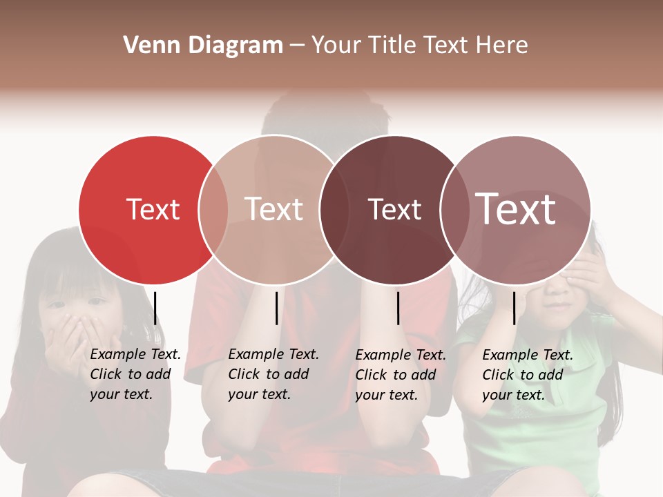 Three Children Do The Old Proverb See No Evil, Speak No Evil, See No Evil. PowerPoint Template