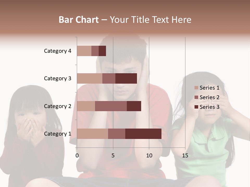 Three Children Do The Old Proverb See No Evil, Speak No Evil, See No Evil. PowerPoint Template