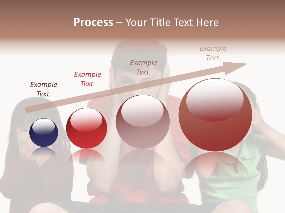 Three Children Do The Old Proverb See No Evil, Speak No Evil, See No Evil. PowerPoint Template