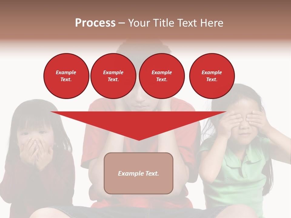 Three Children Do The Old Proverb See No Evil, Speak No Evil, See No Evil. PowerPoint Template