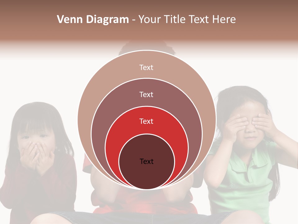 Three Children Do The Old Proverb See No Evil, Speak No Evil, See No Evil. PowerPoint Template