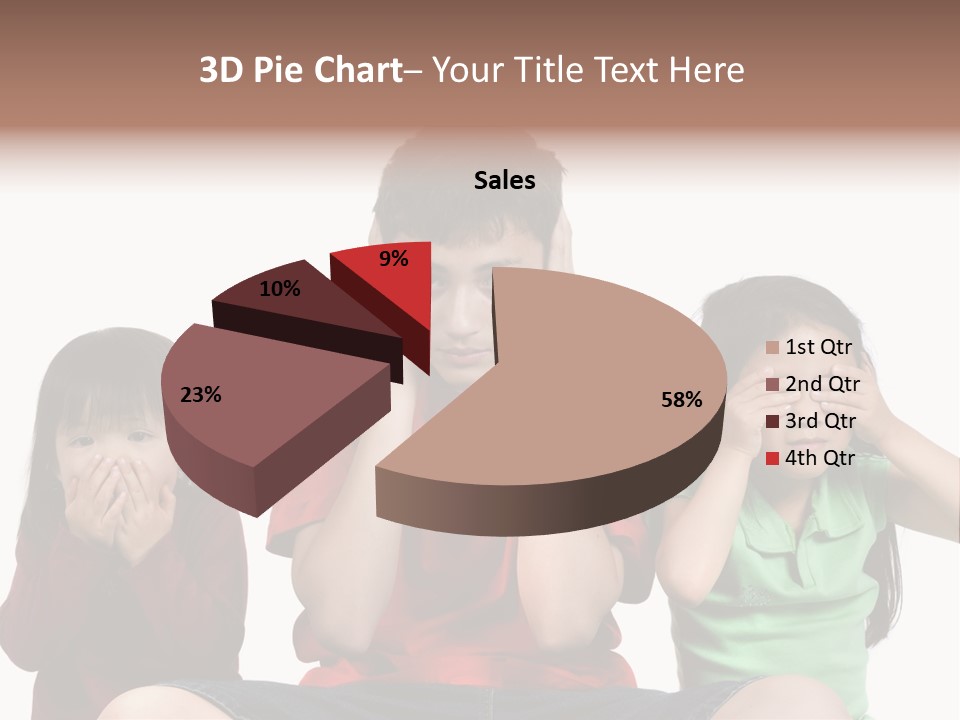 Three Children Do The Old Proverb See No Evil, Speak No Evil, See No Evil. PowerPoint Template