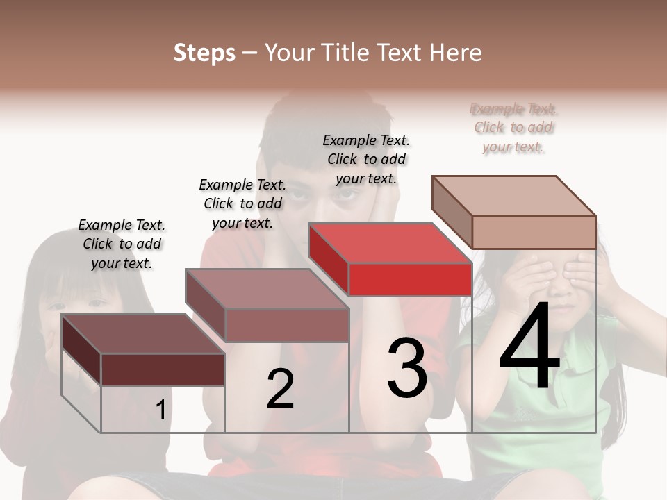 Three Children Do The Old Proverb See No Evil, Speak No Evil, See No Evil. PowerPoint Template
